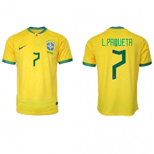 Dres Brazil Lucas Paqueta #7 Domaci SP 2022 Kratak Rukav